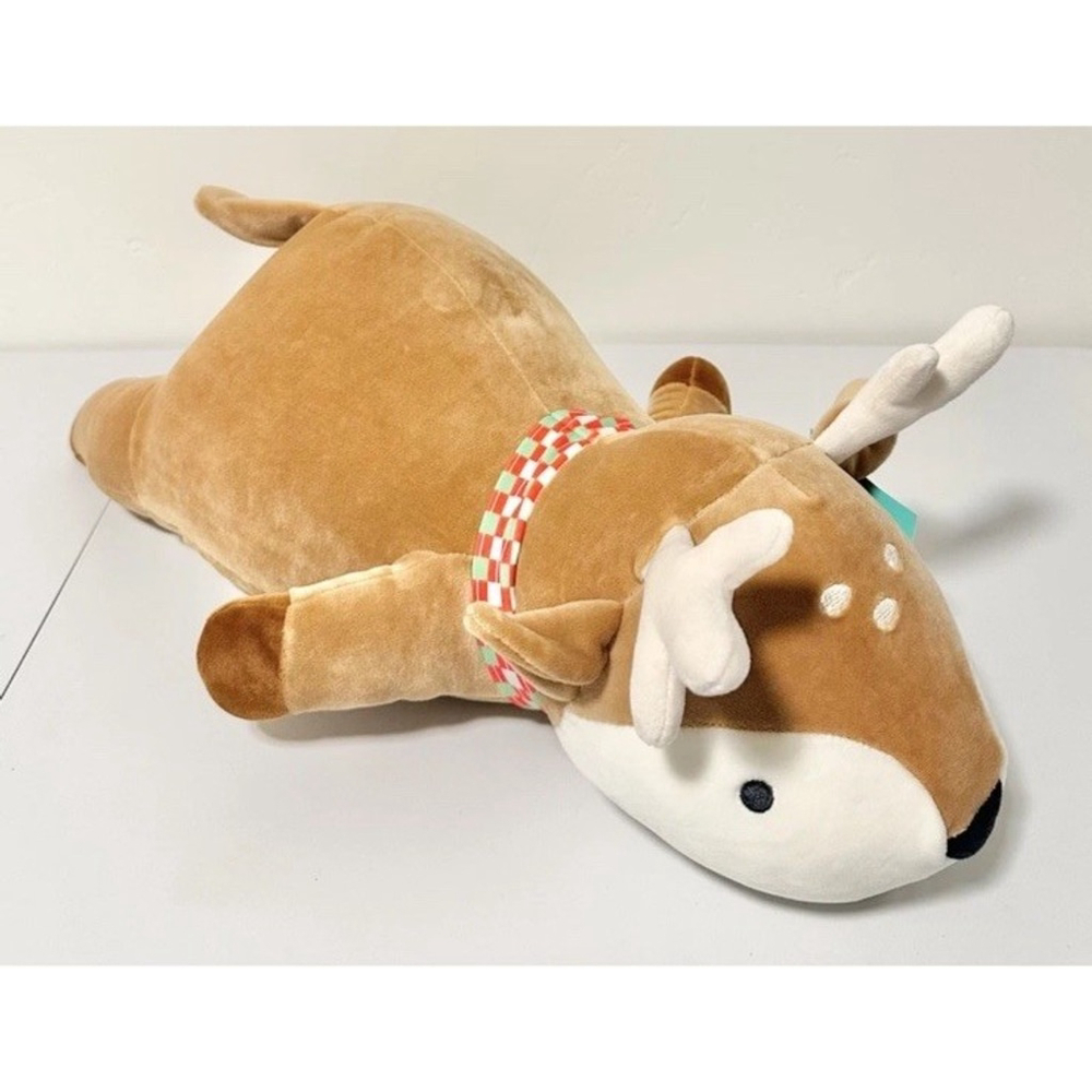 Pillowfort Holiday Brown Deer Weighted Plush Kids' Throw Pillow
